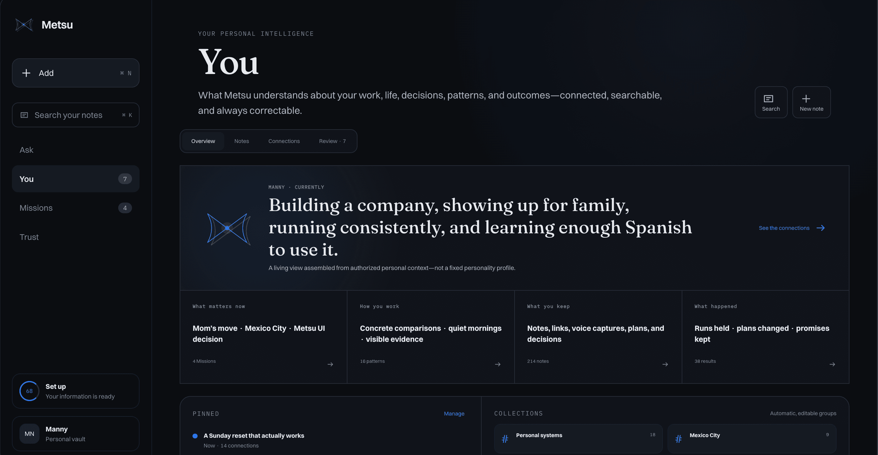 YOUR UPDATES view in the Metsu Stillwater interface